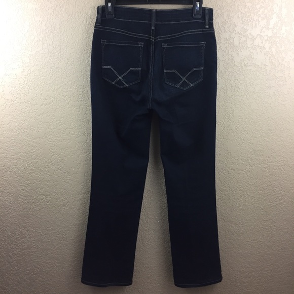 SALE
 NYDJ size 4 Blue Denim Straight JeanE40/2 - Picture 2 of 7
